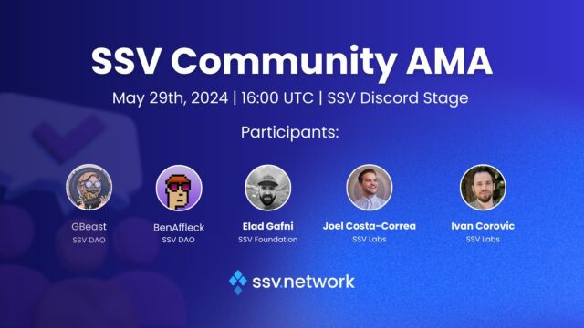 SSV Foundation AMA 2024: Unveiling Key Insights and Collaboration with the SSV DAO